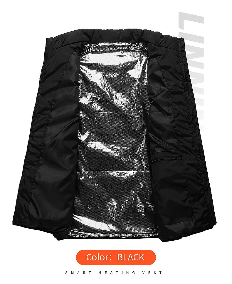 21-Zone Heated Vest – USB Electric Heating Jacket for Men and Women | Graphene Thermal Coat for Winter, Camping and Outdoor Sports