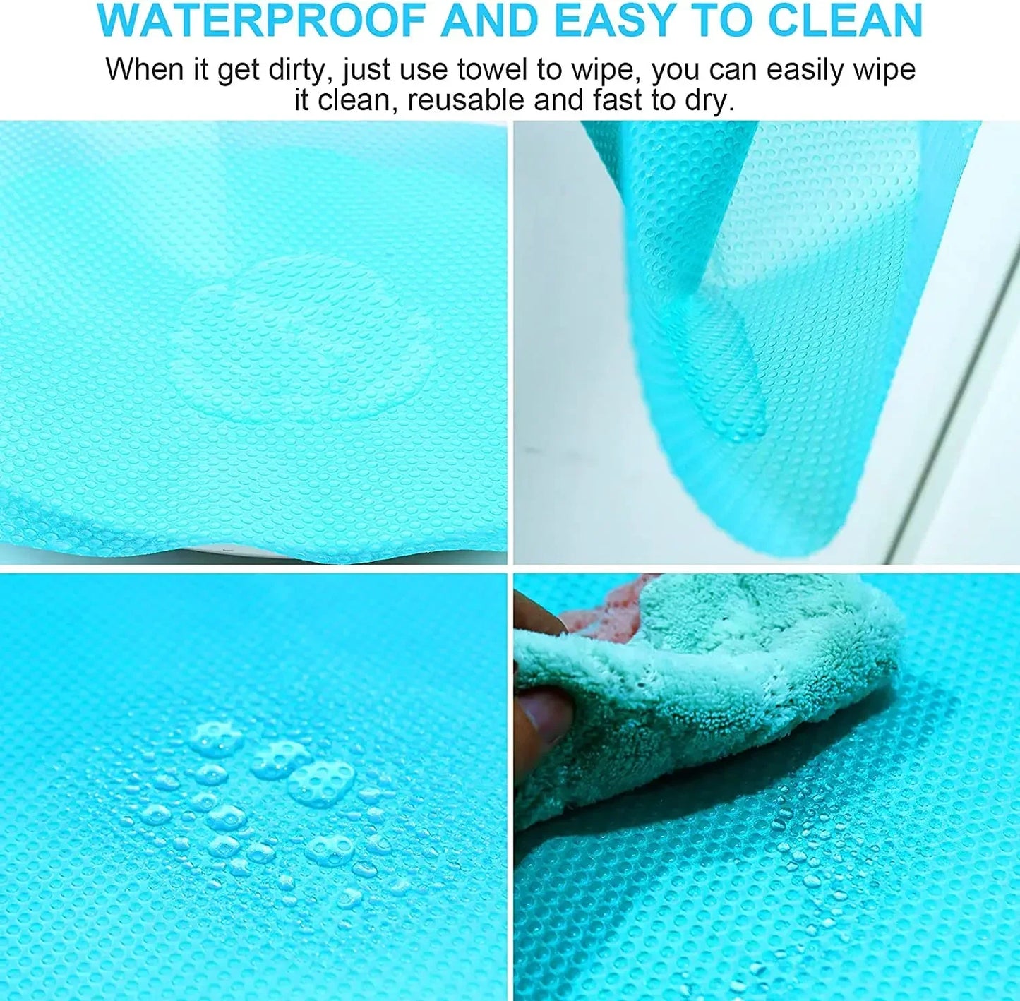 Washable Refrigerator Shelf Liners – Waterproof, Anti-Slip, Cut-to-Fit Fridge Mats (5/3/1 Pack)