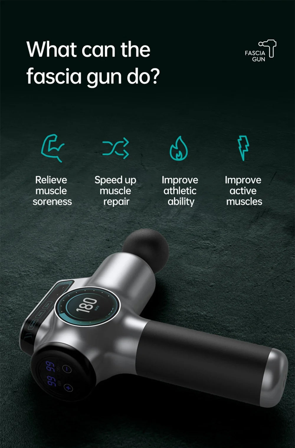 99-Speed Professional Muscle Massage Gun – Deep Tissue Percussion Massager for Neck, Back & Full Body Recovery