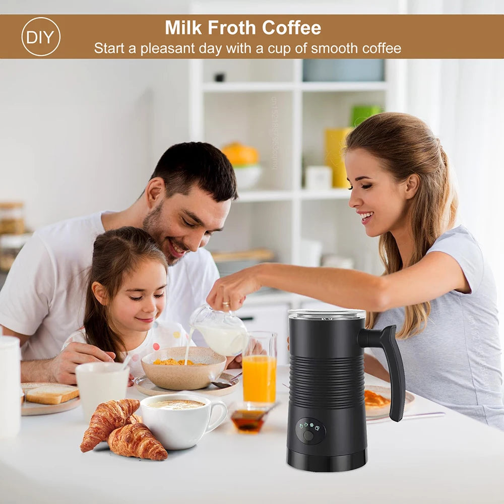 Electric Milk Frother – 4-in-1 Hot & Cold Foam Maker for Coffee, Cappuccino, Latte & Hot Chocolate (220V)