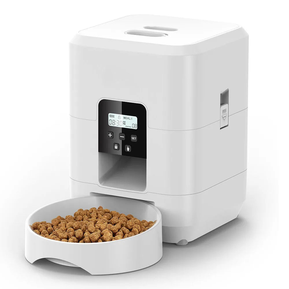 Smart Automatic Pet Feeder – Timed Cat & Dog Food Dispenser with Portion Control and LCD Display
