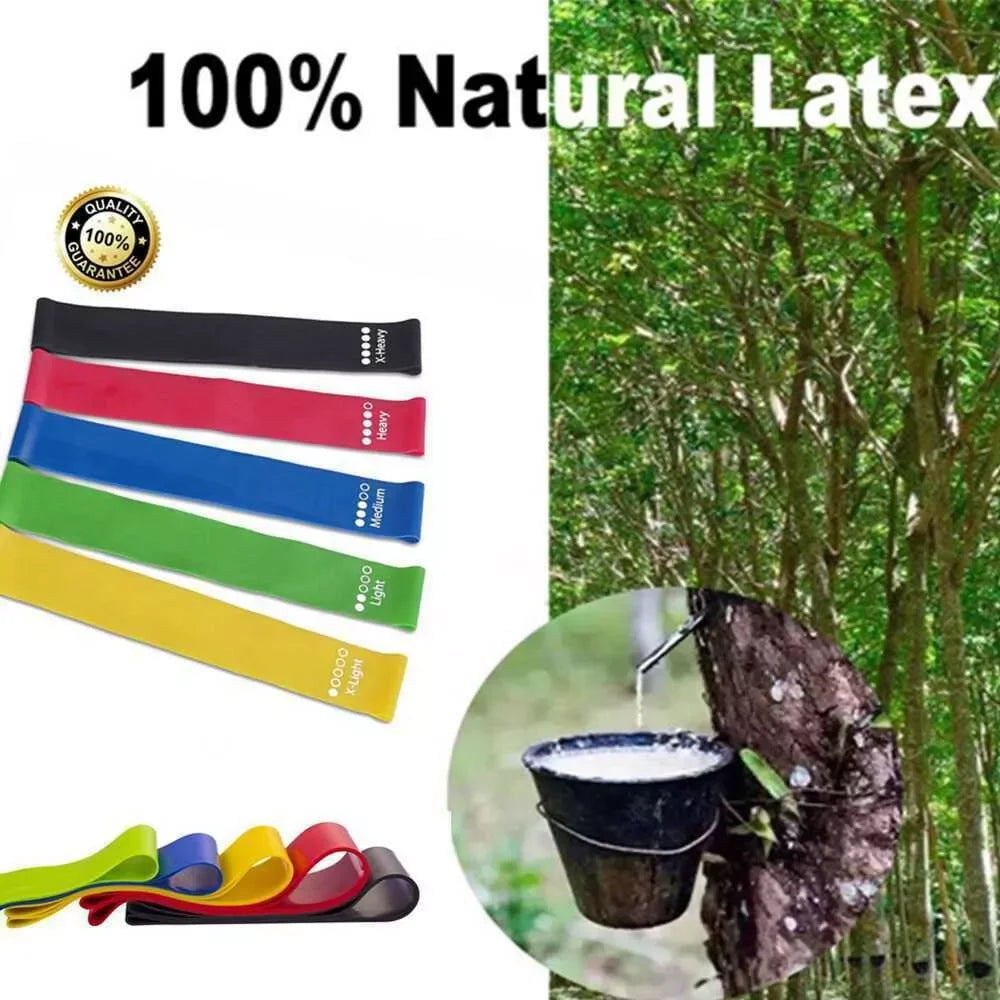 5-Piece Resistance Bands Set – TPE Yoga, Pilates and Home Fitness Elastic Bands for Strength Training