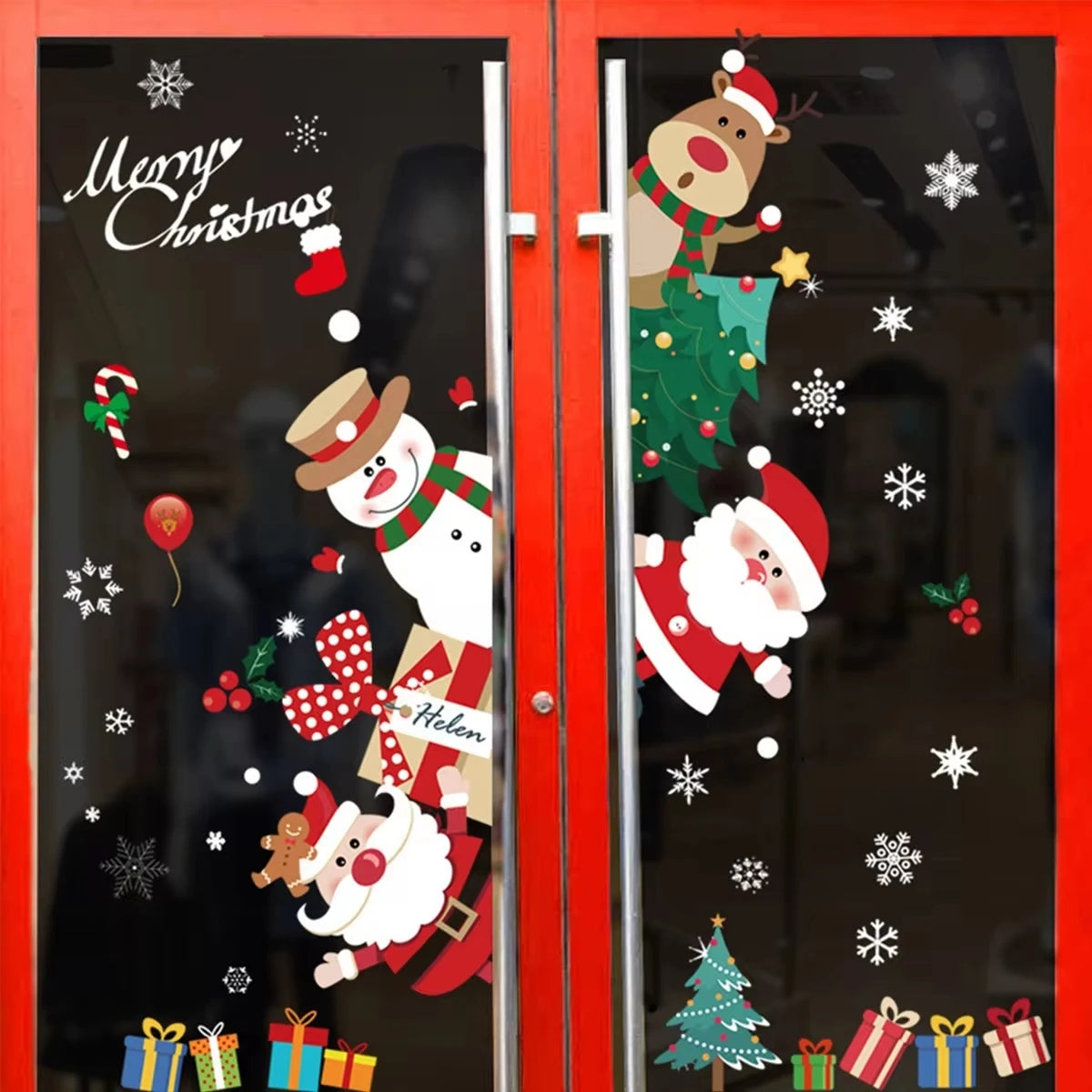 Christmas Wall and Window Stickers – Merry Christmas 2024 Home Decorations, Xmas Ornaments & New Year 2025 Décor