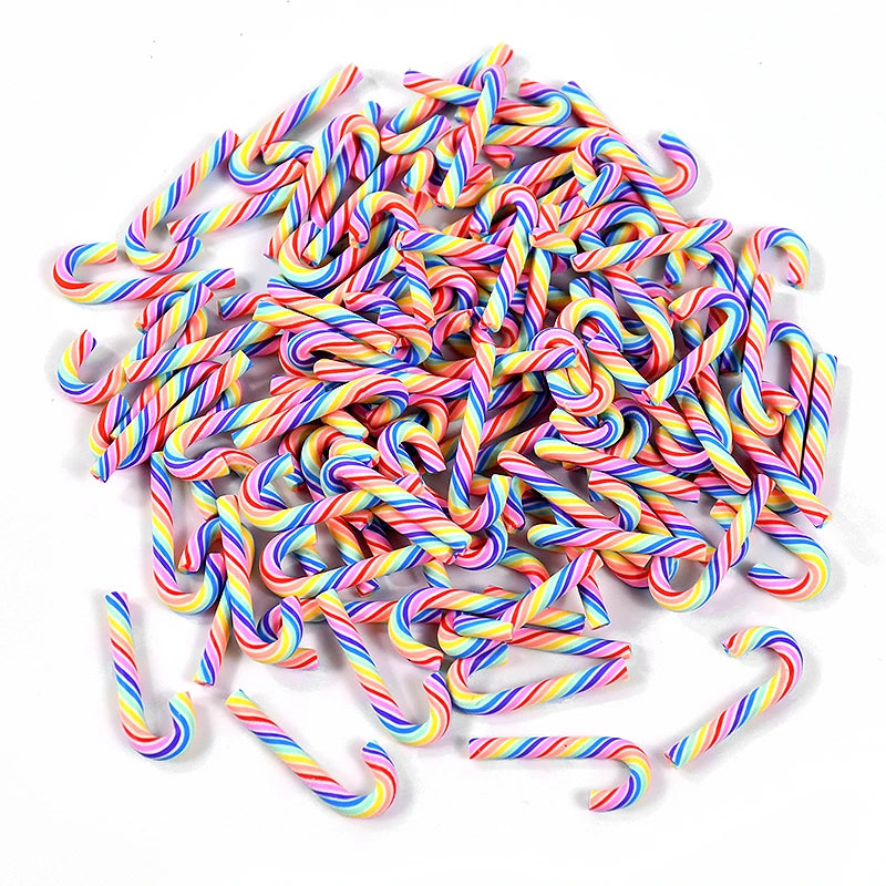 Mini Candy Cane Christmas Decorations – 10/30/50pcs Red & White Resin Ornaments for DIY Crafts, Tree & Home Décor 2025