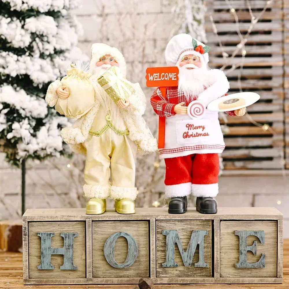 Santa Claus Plush Doll Christmas Decorations – 1–4PCS 30cm Festive Plush Ornaments for Home, Party & New Year 2025 Décor