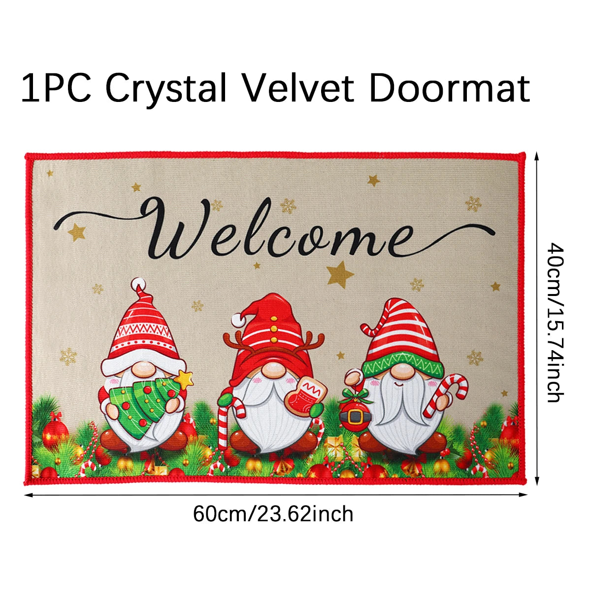 Christmas Door Mat – Santa Claus Merry Christmas Outdoor Rug for Home, Porch, and Holiday Decorations 2025