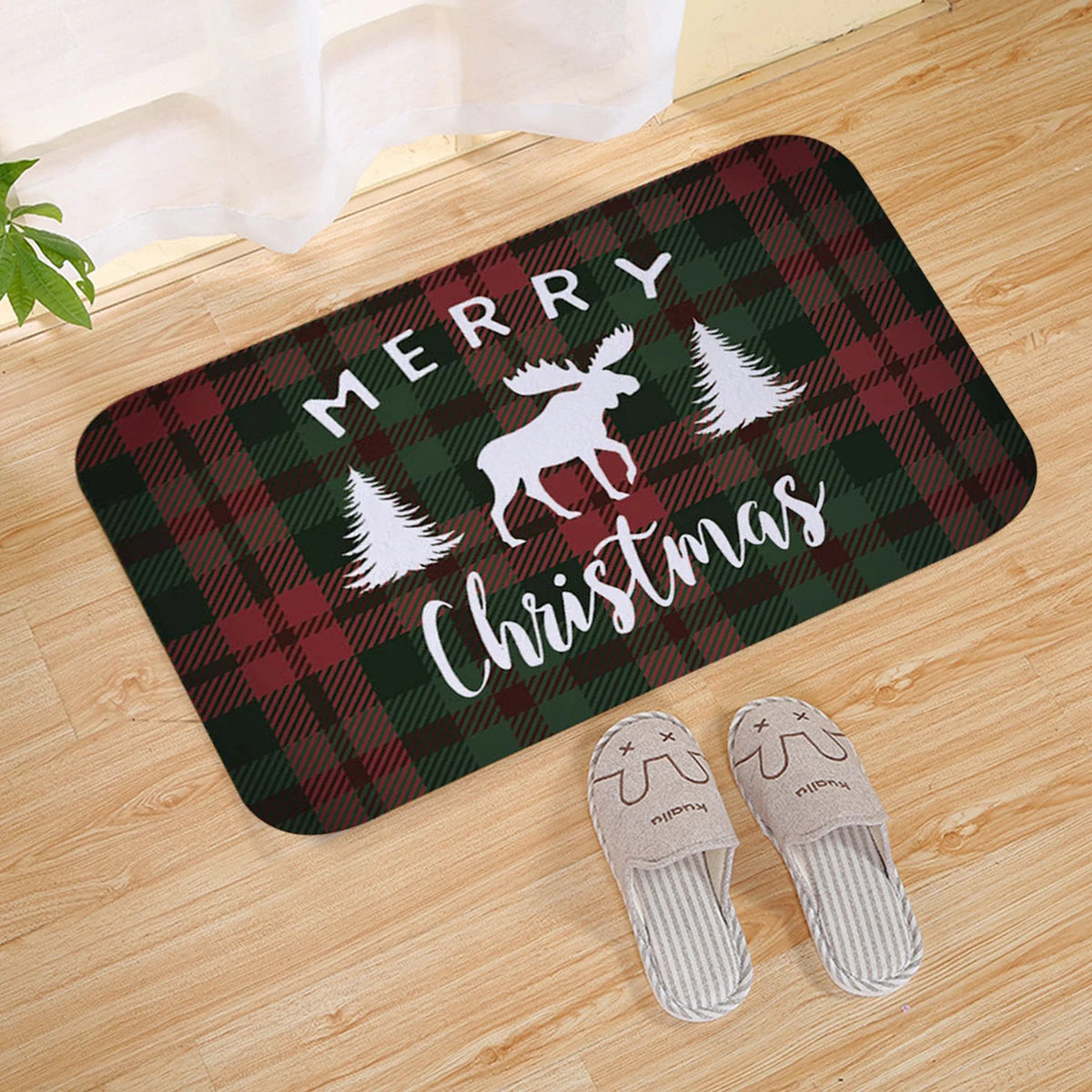 Christmas Door Mat – Santa Claus Merry Christmas Outdoor Rug for Home, Porch, and Holiday Decorations 2025