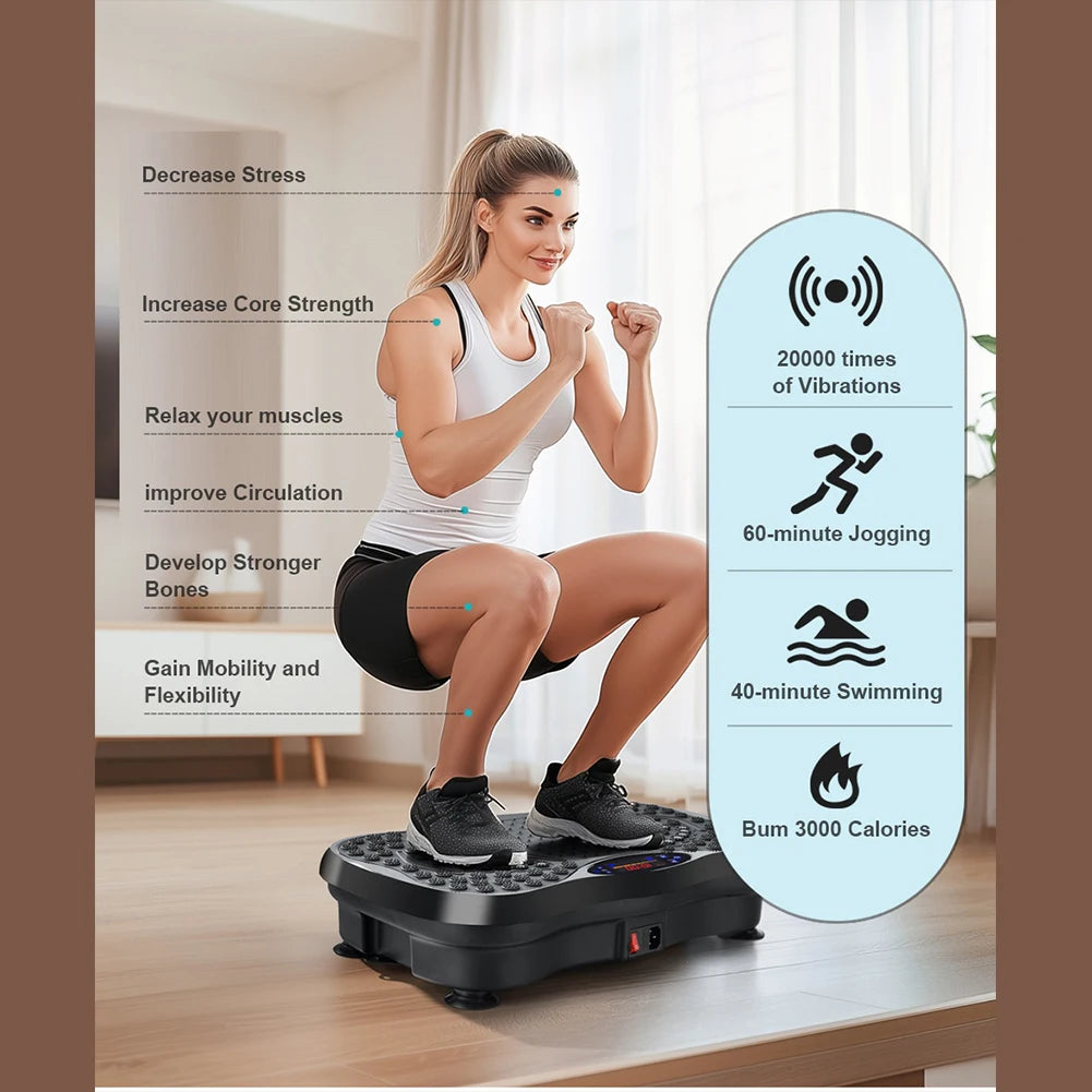 Vibration Plate Exercise Machine – Full Body Shaker with Adjustable Speed, Bluetooth Music & Weight Loss Support