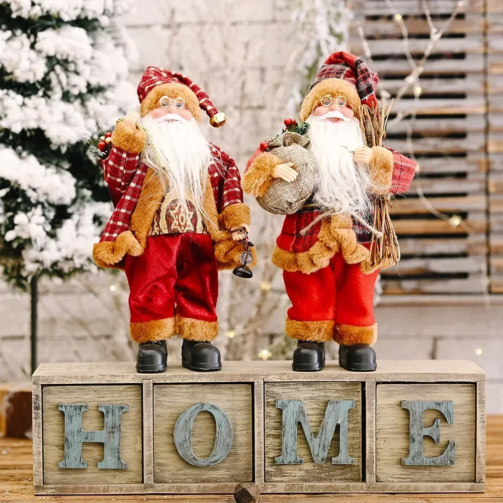 Santa Claus Plush Doll Christmas Decorations – 1–4PCS 30cm Festive Plush Ornaments for Home, Party & New Year 2025 Décor
