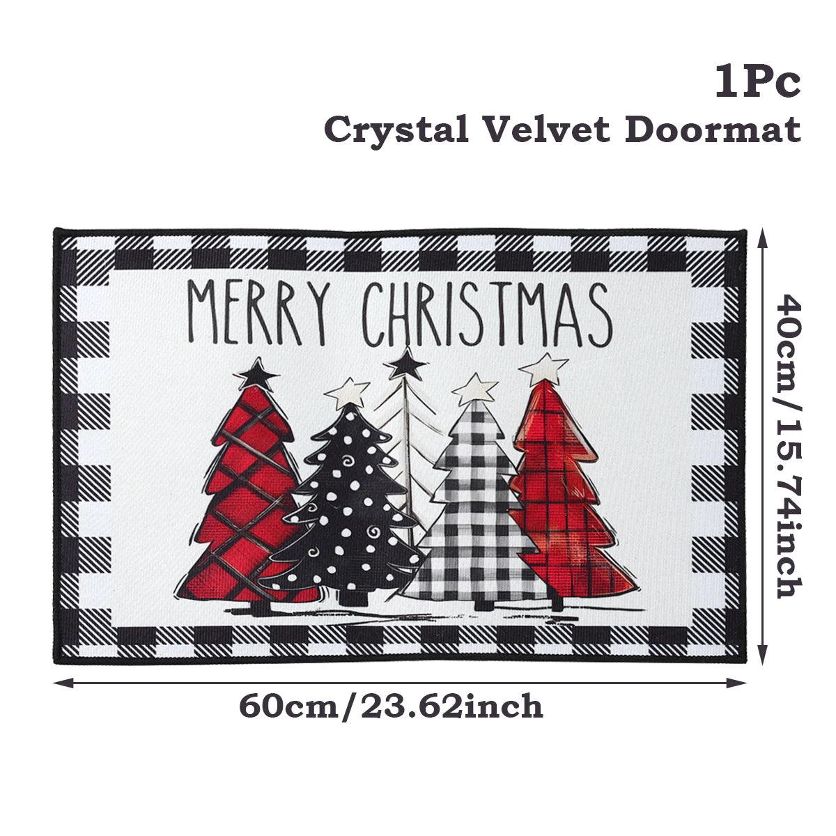 Christmas Door Mat – Santa Claus Merry Christmas Outdoor Rug for Home, Porch, and Holiday Decorations 2025