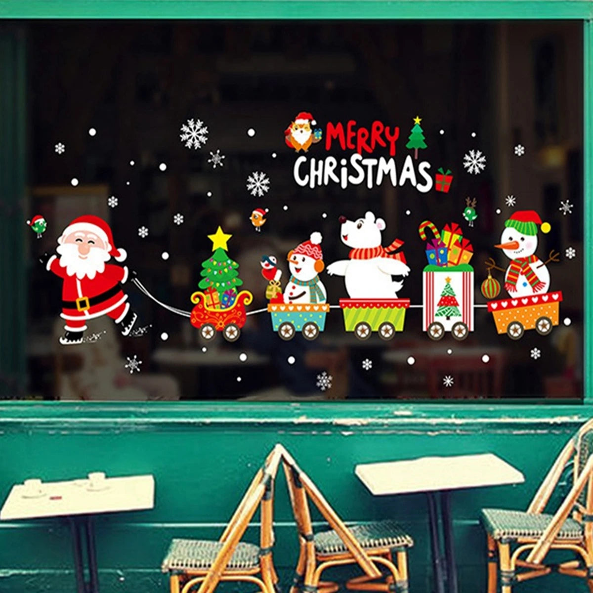 Christmas Wall and Window Stickers – Merry Christmas 2024 Home Decorations, Xmas Ornaments & New Year 2025 Décor