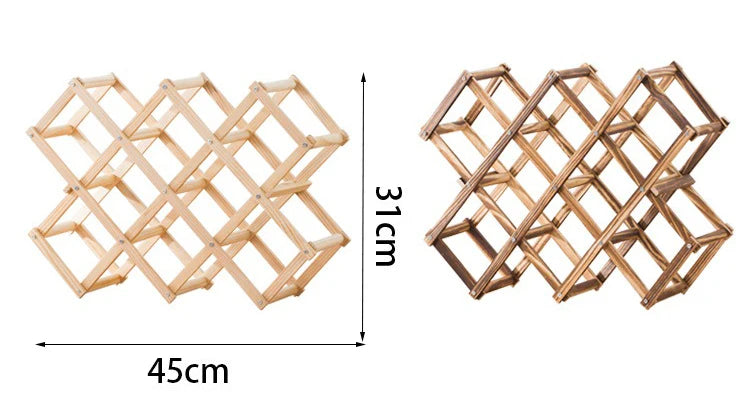 Wooden Wine Rack Display Stand – 3/10 Bottle Countertop Wine Holder and Kitchen Storage Organizer