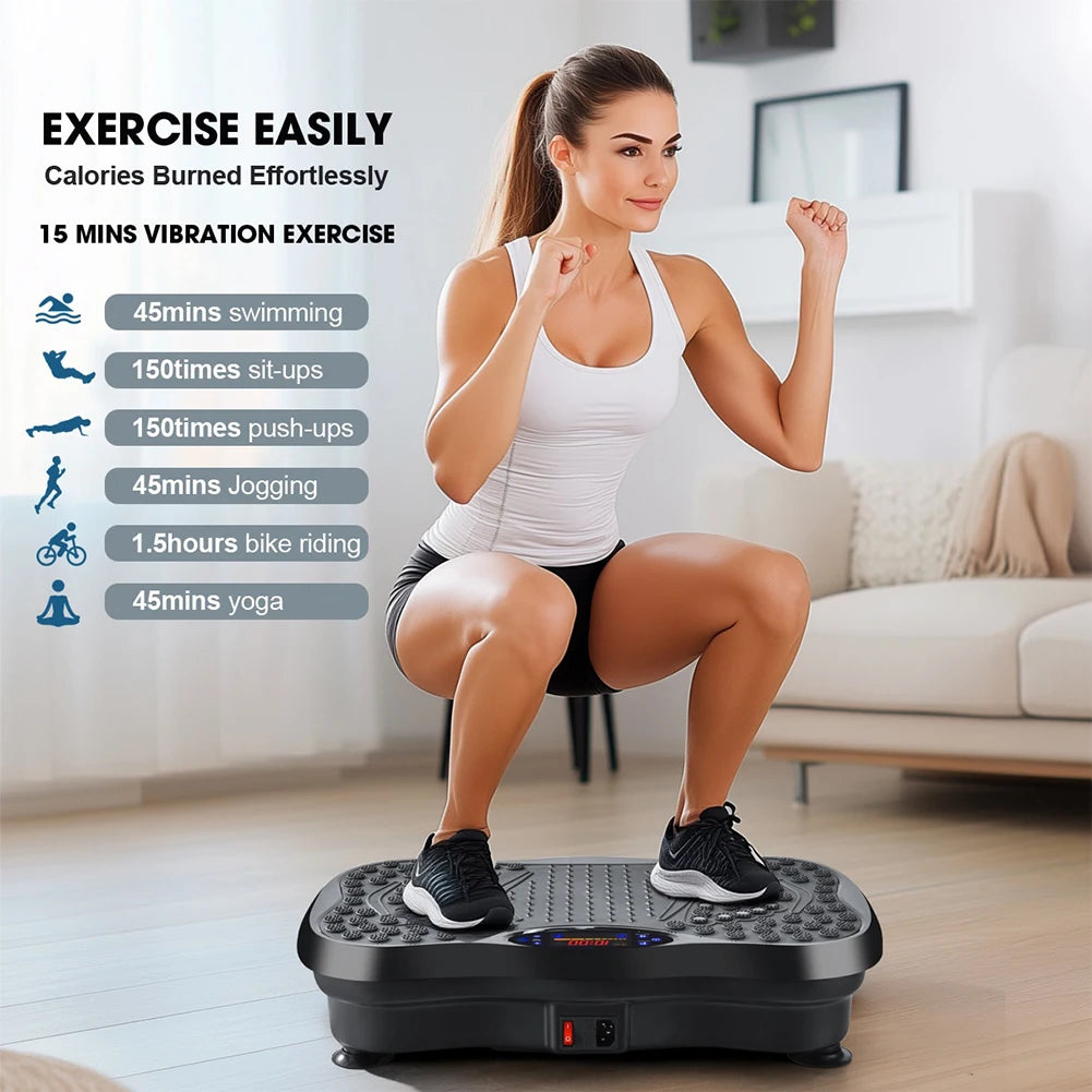 Vibration Plate Exercise Machine – Full Body Shaker with Adjustable Speed, Bluetooth Music & Weight Loss Support