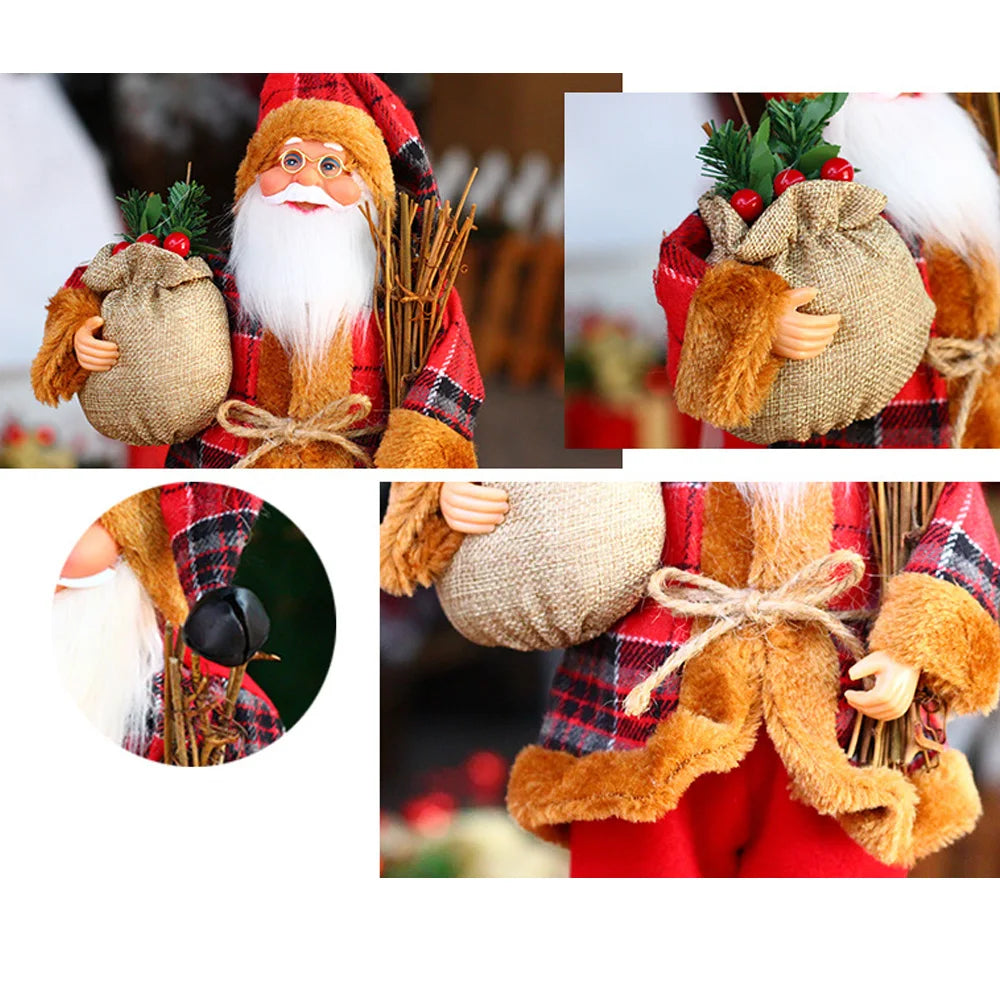 Santa Claus Plush Doll Christmas Decorations – 1–4PCS 30cm Festive Plush Ornaments for Home, Party & New Year 2025 Décor