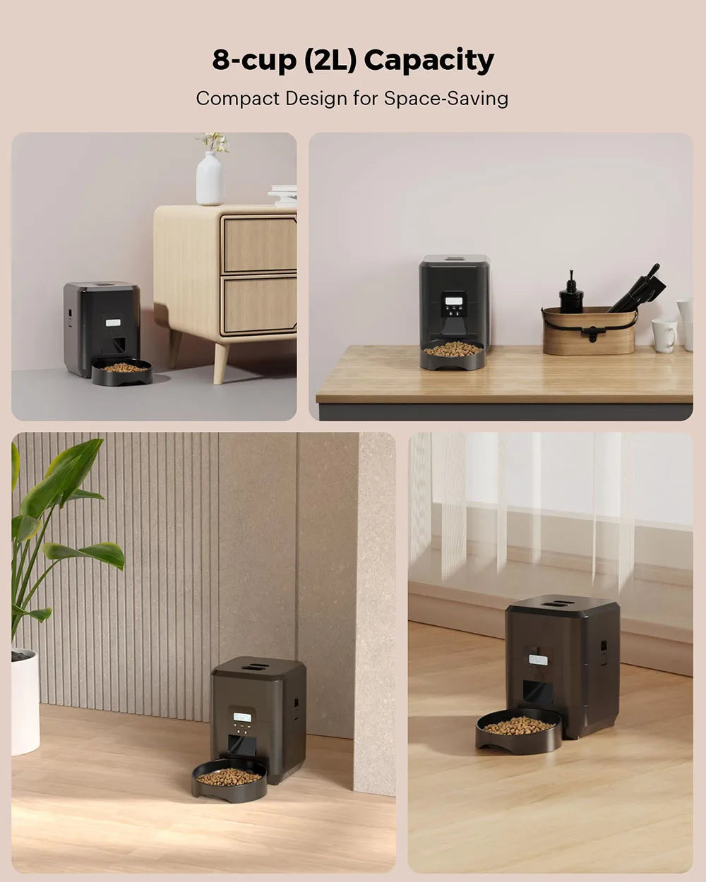 Smart Automatic Pet Feeder – Timed Cat & Dog Food Dispenser with Portion Control and LCD Display