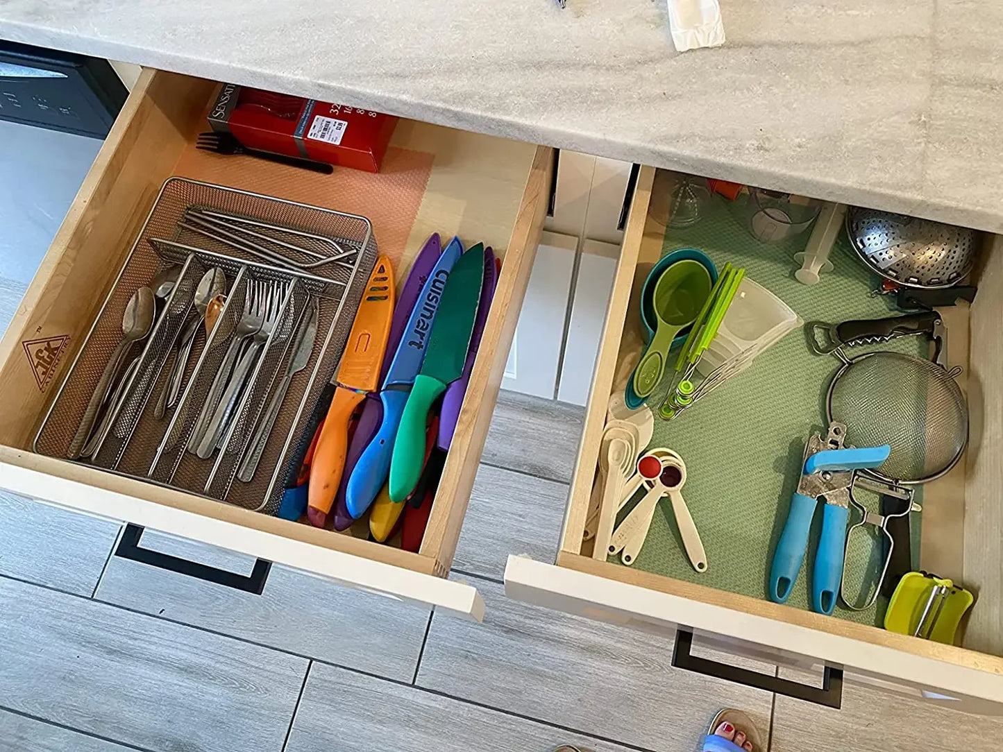 Washable Refrigerator Shelf Liners – Waterproof, Anti-Slip, Cut-to-Fit Fridge Mats (5/3/1 Pack)