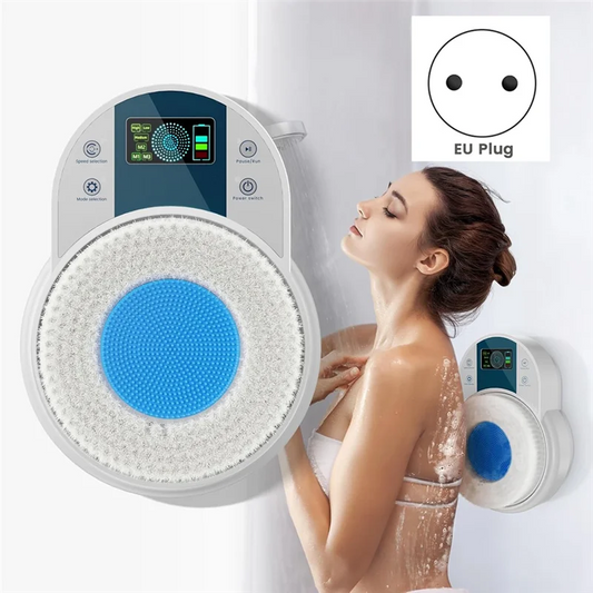 Electric Wall-Mounted Back Scrubber – Smart Shower Body Brush with Adjustable Speeds for Deep Cleaning and Exfoliation