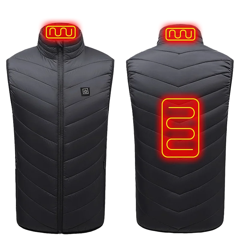 21-Zone Heated Vest – USB Electric Heating Jacket for Men and Women | Graphene Thermal Coat for Winter, Camping and Outdoor Sports