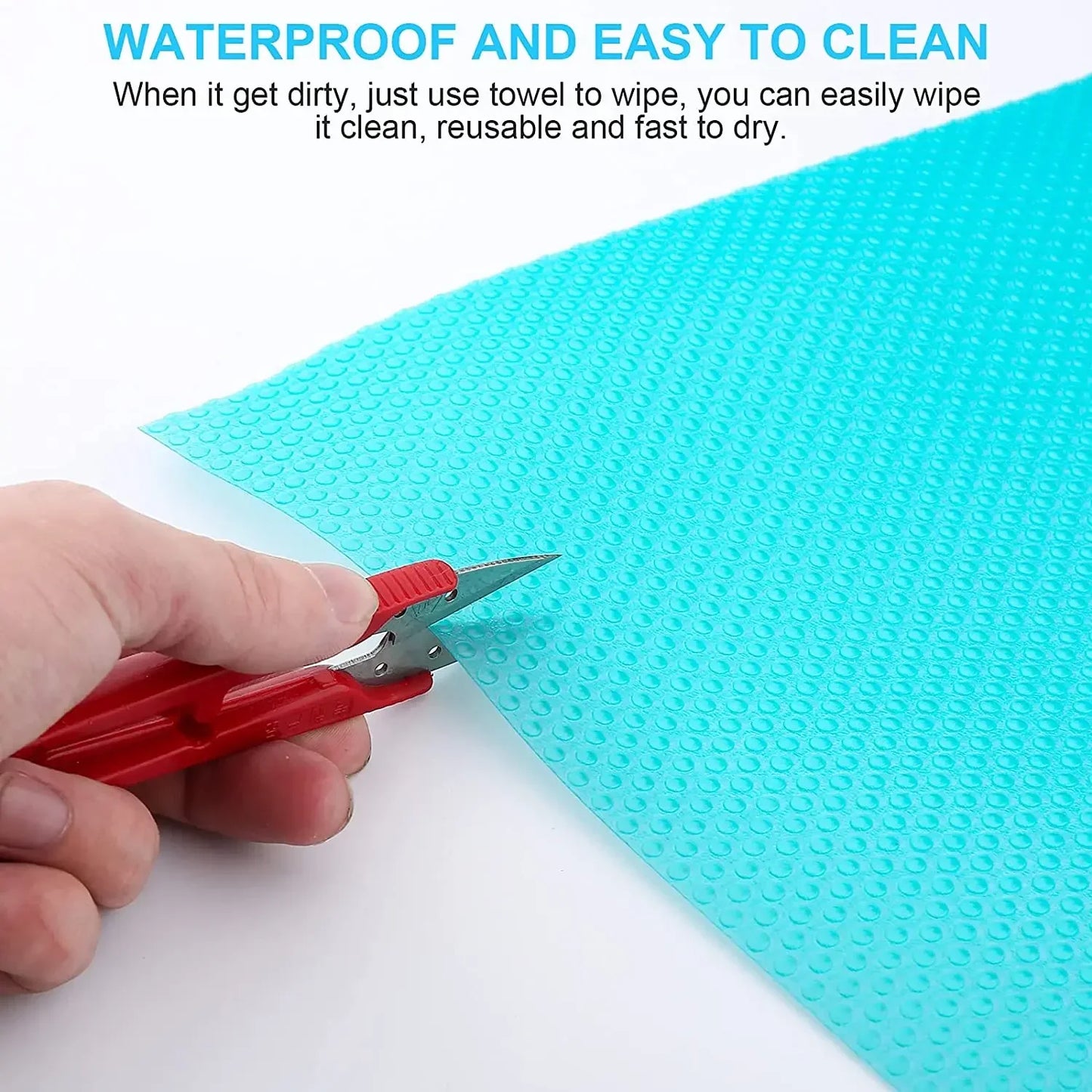Washable Refrigerator Shelf Liners – Waterproof, Anti-Slip, Cut-to-Fit Fridge Mats (5/3/1 Pack)