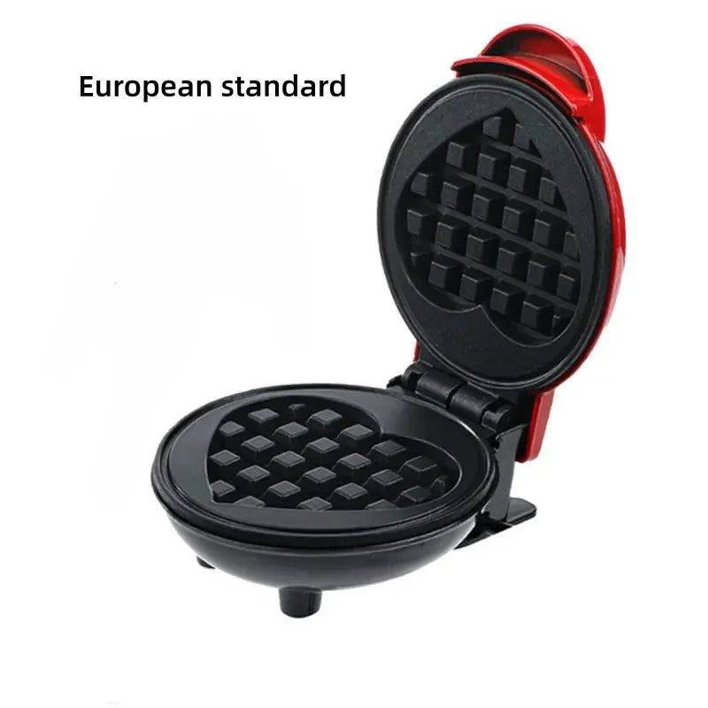 Mini Bubble Waffle Maker – Heart-Shaped Breakfast & Snack Machine for Kids, Parties & Fun Treats (350W)