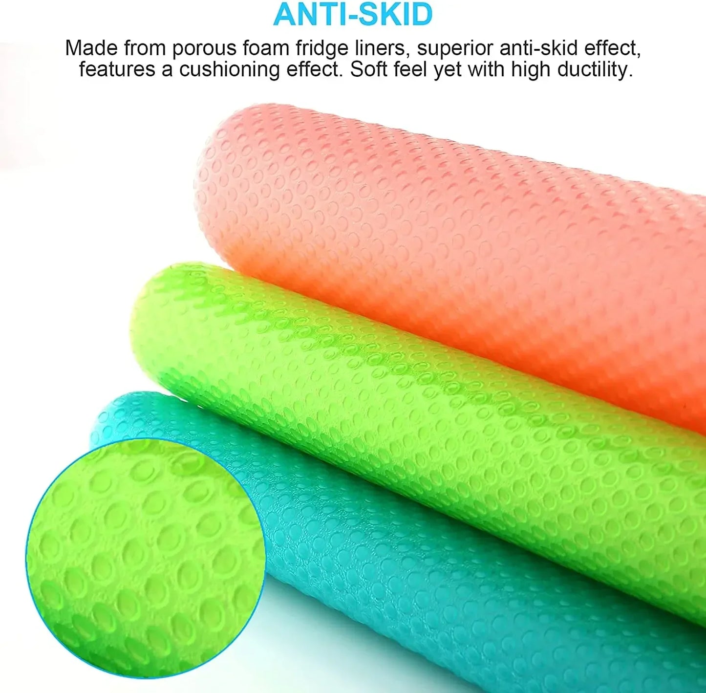 Washable Refrigerator Shelf Liners – Waterproof, Anti-Slip, Cut-to-Fit Fridge Mats (5/3/1 Pack)