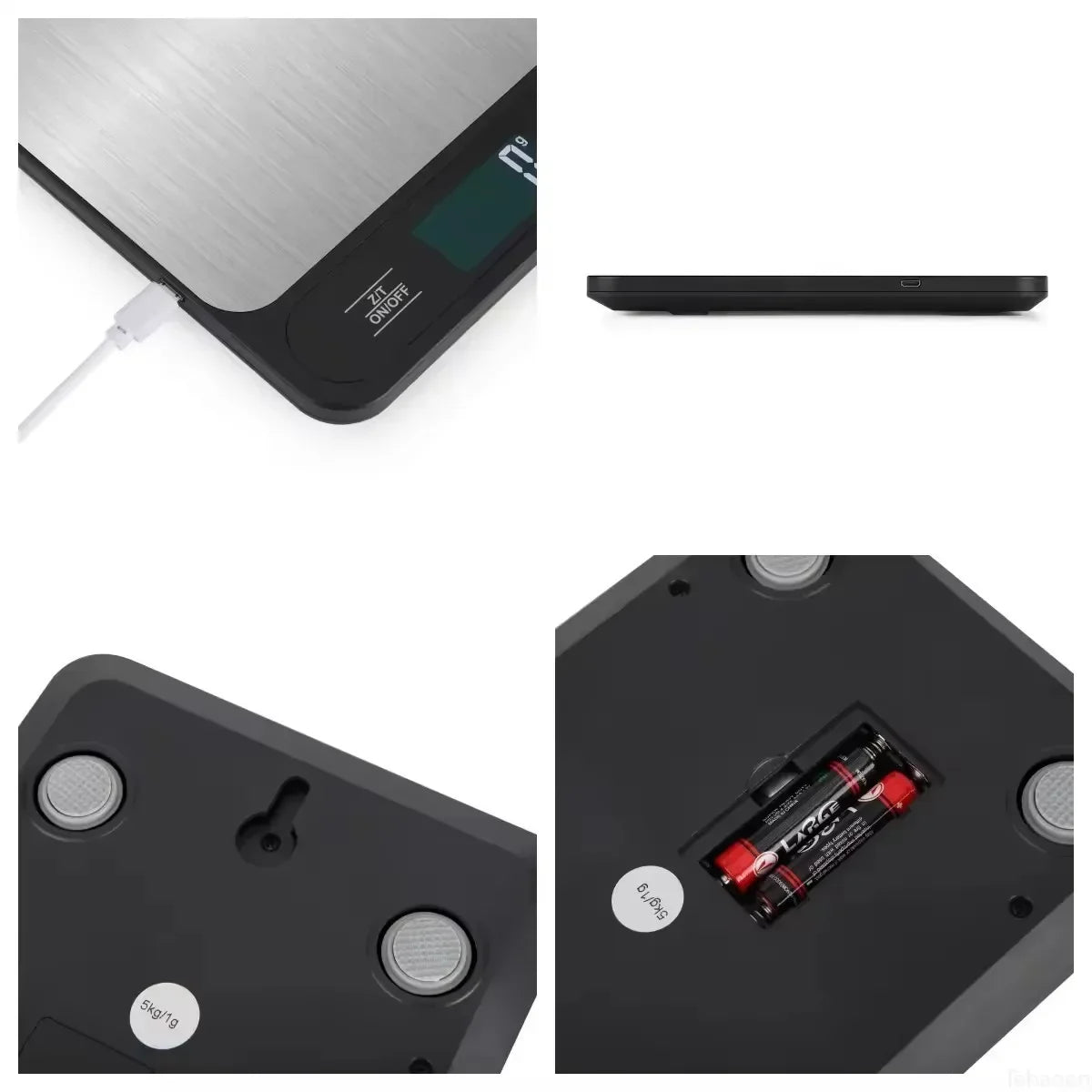 Digital Kitchen Scale 10kg/1g – Waterproof Food & Coffee Scale with Smart LED Display