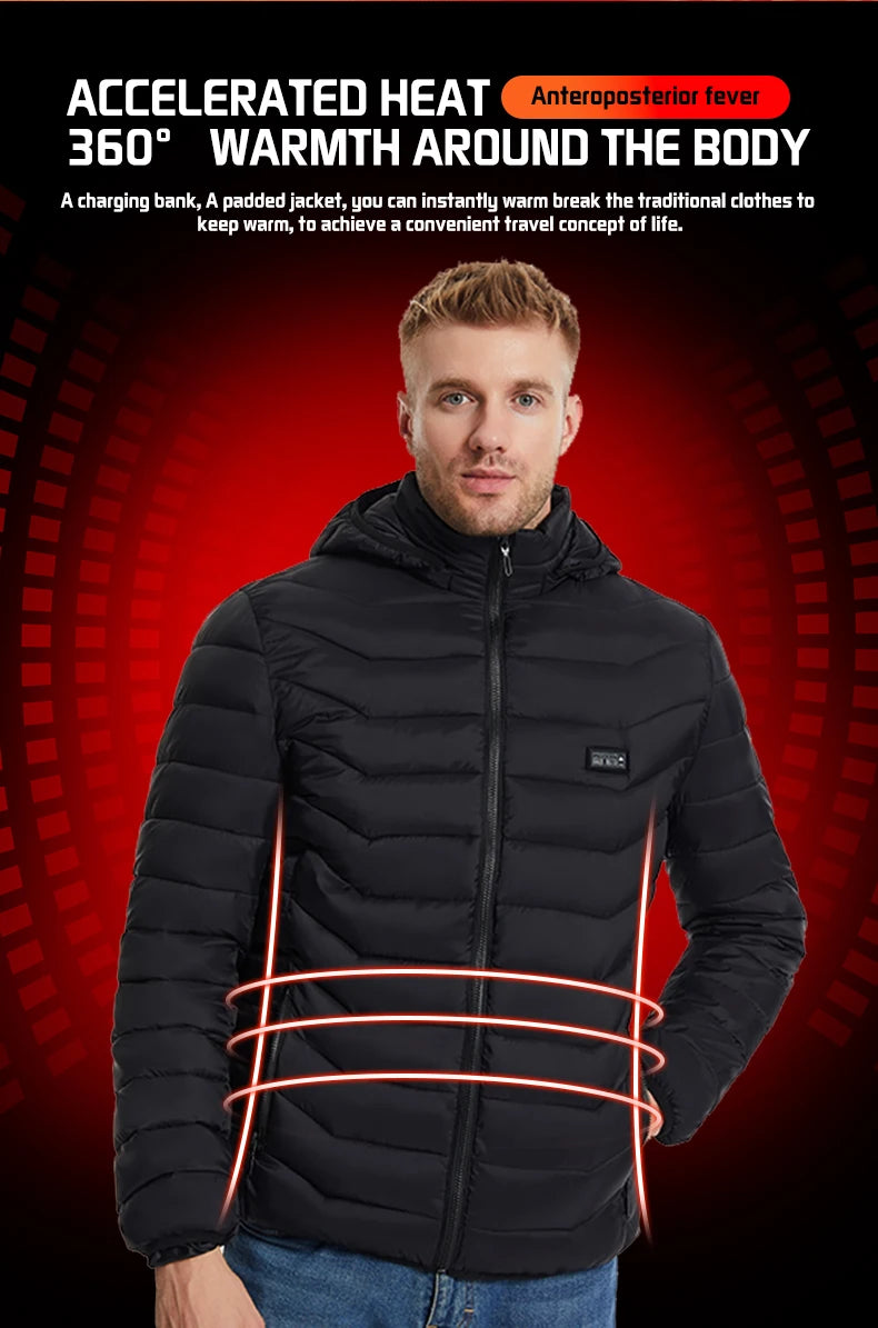 TODWARM 21-Zone Heated Jacket – USB Electric Heating Motorcycle and Winter Jacket for Men and Women | Thermal Graphene Coat