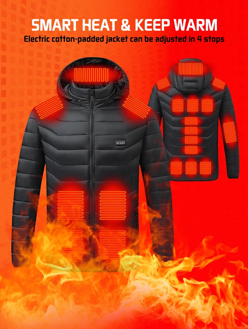 TODWARM 21-Zone Heated Jacket – USB Electric Heating Motorcycle and Winter Jacket for Men and Women | Thermal Graphene Coat