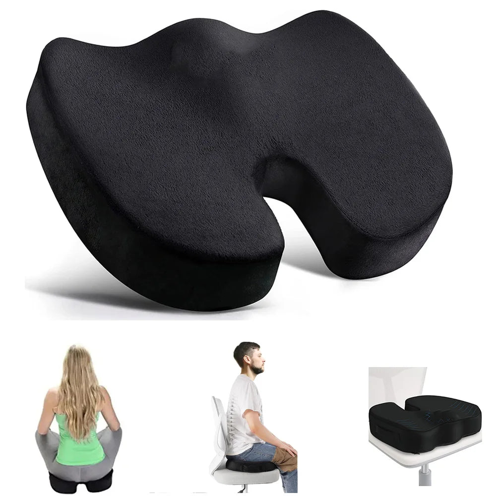 Memory Foam Seat Cushion with Massage Pad