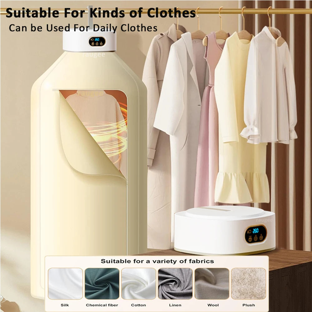 Portable Foldable Electric Clothes Dryer – Smart Timed Warm Air Laundry Dryer with Remote Control
