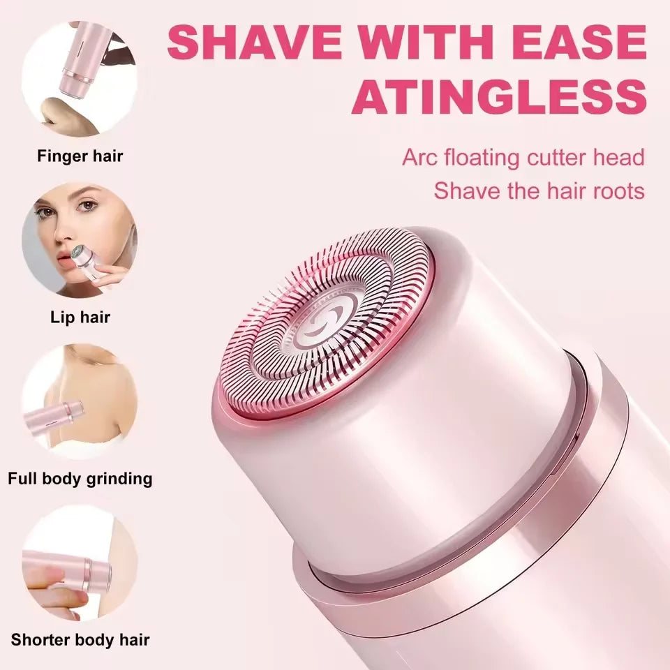 2-in-1 Electric Razor for Women – Painless Bikini Trimmer and Facial Hair Shaver | Waterproof, Portable Hair Remover for Body and Face