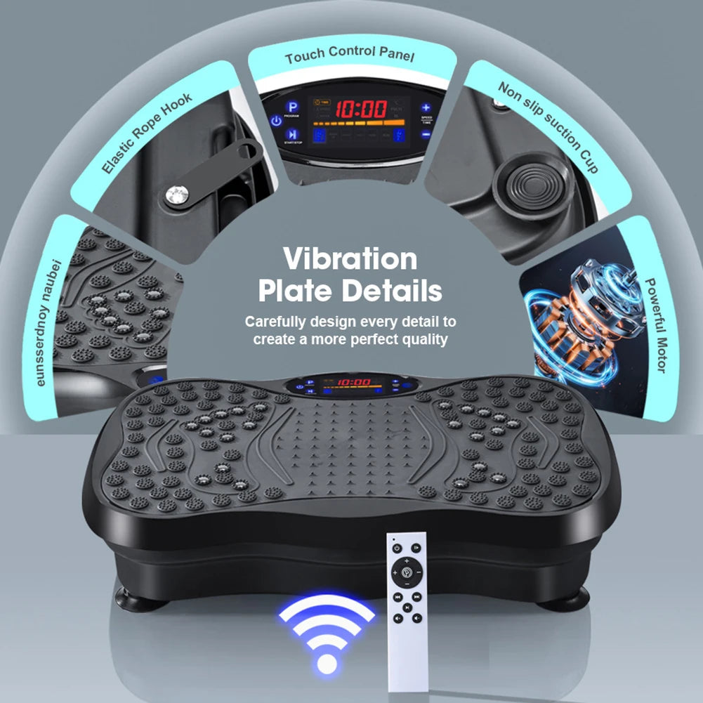 Vibration Plate Exercise Machine – Full Body Shaker with Adjustable Speed, Bluetooth Music & Weight Loss Support