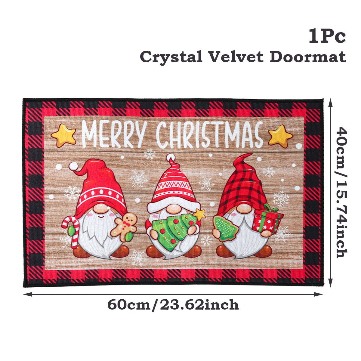 Christmas Door Mat – Santa Claus Merry Christmas Outdoor Rug for Home, Porch, and Holiday Decorations 2025