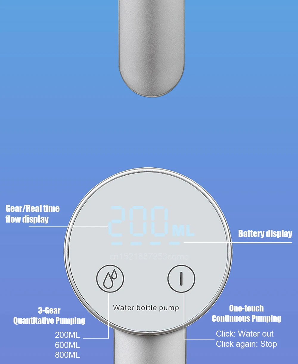 Automatic Water Dispenser – Rechargeable Foldable Pump for 4.5–19L Bottles | Ideal for Pets, Home & Everyday Use