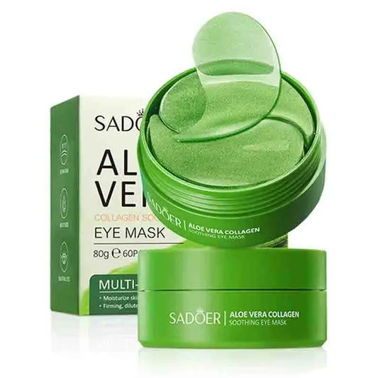 Aloe Vera Collagen Eye Mask – 60pcs Under Eye Patches for Dark Circles, Puffiness, and Moisturizing Skincare
