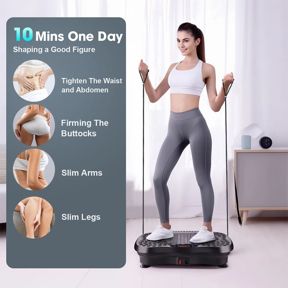 Vibration Plate Exercise Machine – Full Body Shaker with Adjustable Speed, Bluetooth Music & Weight Loss Support