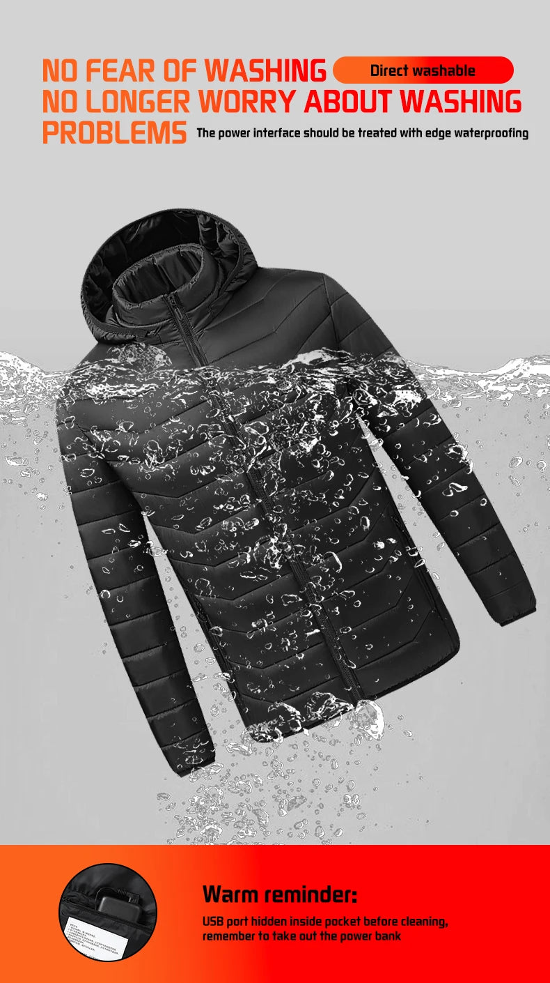 TODWARM 21-Zone Heated Jacket – USB Electric Heating Motorcycle and Winter Jacket for Men and Women | Thermal Graphene Coat