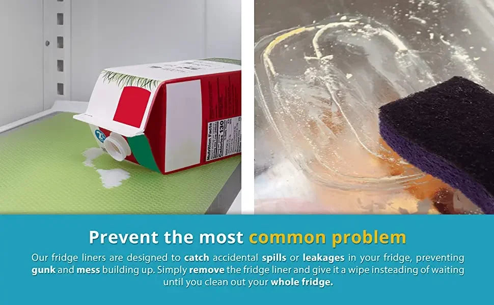 Washable Refrigerator Shelf Liners – Waterproof, Anti-Slip, Cut-to-Fit Fridge Mats (5/3/1 Pack)