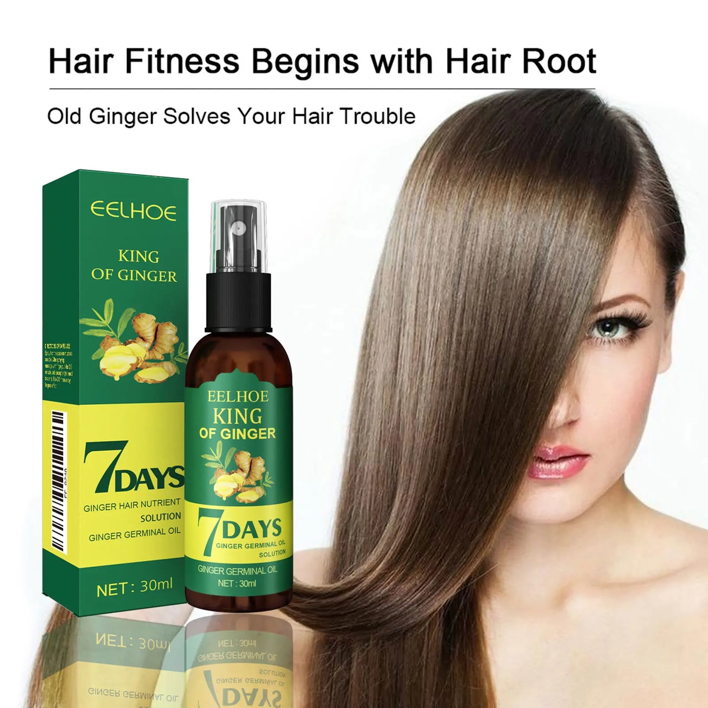 Ginger Hair Nourishing Spray – Root-Strengthening Scalp & Hair Refresh Mist