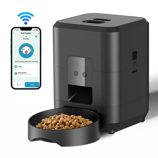 Smart Automatic Pet Feeder – Timed Cat & Dog Food Dispenser with Portion Control and LCD Display