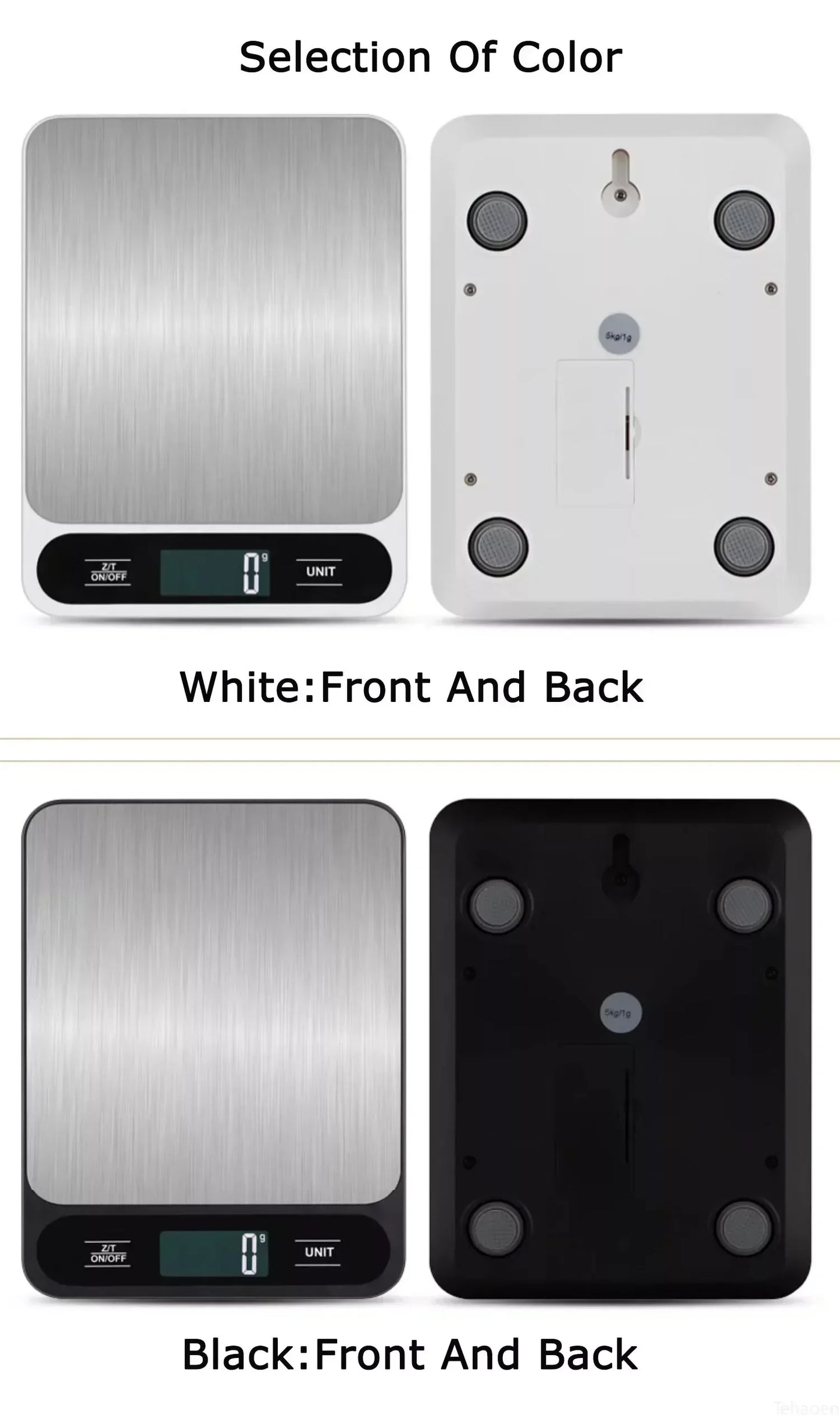 Digital Kitchen Scale 10kg/1g – Waterproof Food & Coffee Scale with Smart LED Display